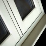 close up of a flush sash window